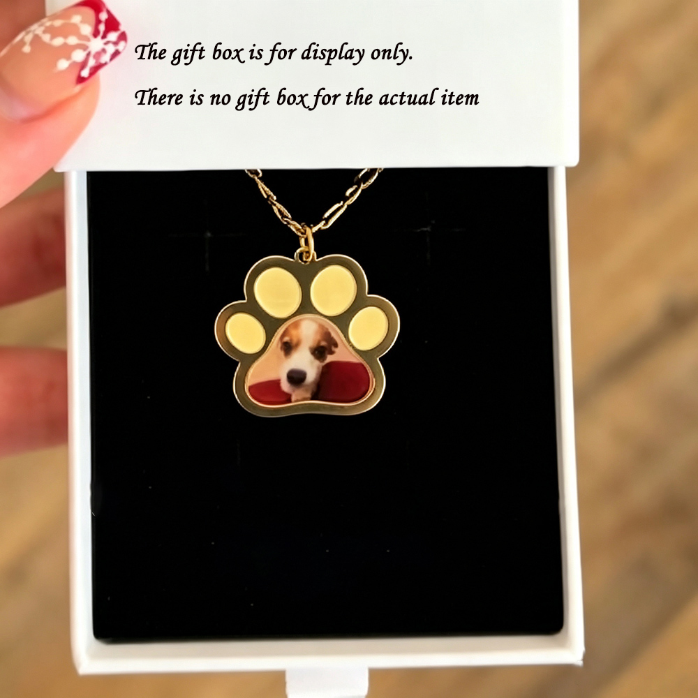 Pet Portrait Custom - Personalized Pet Paw Colors Print Photo