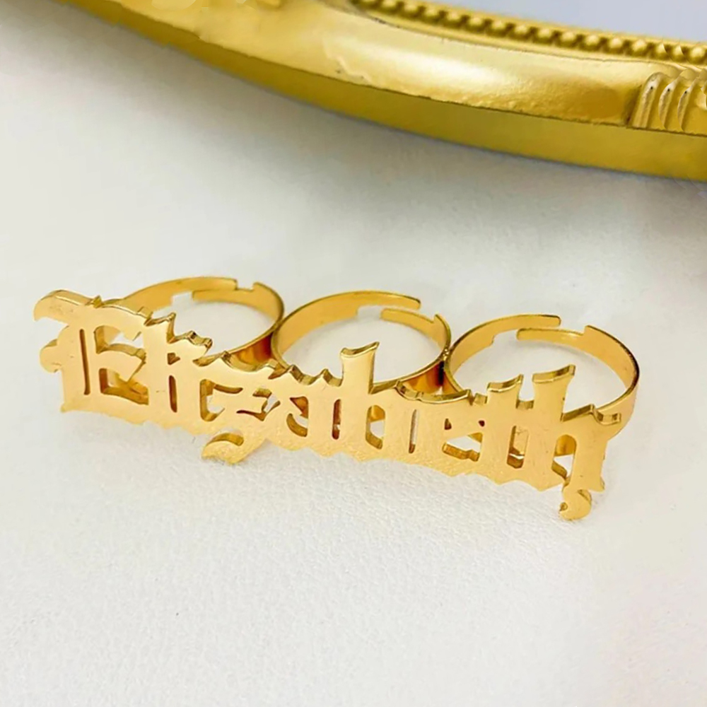 Custom Name Ring Women Knuckle - đánh giá và giá Initial Ring Custom