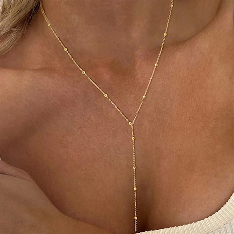 Vintage Gold Color Long Chain  - đánh giá và giá Birth Flower Necklace