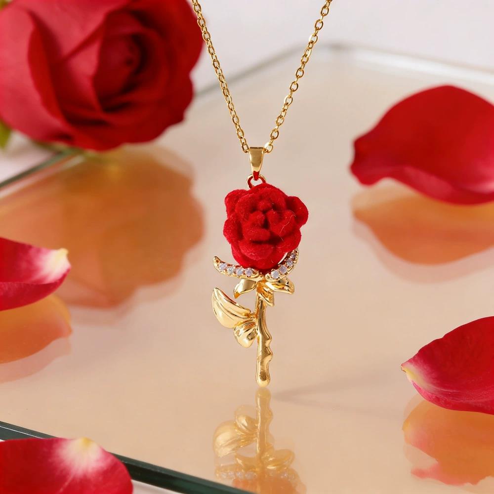 Women's Rose Necklace with Fre - đánh giá và giá Birth Flower Necklace