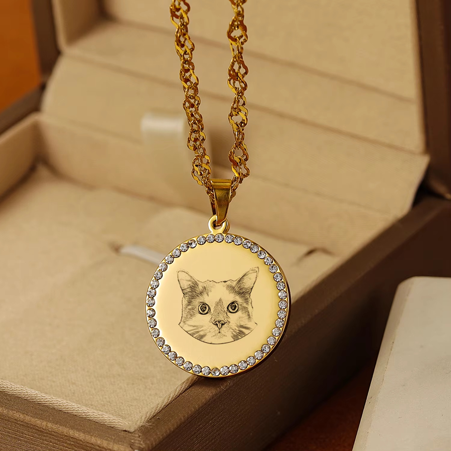 Custom Engraved Photo Pattern  - đánh giá và giá Pet Portrait Custom