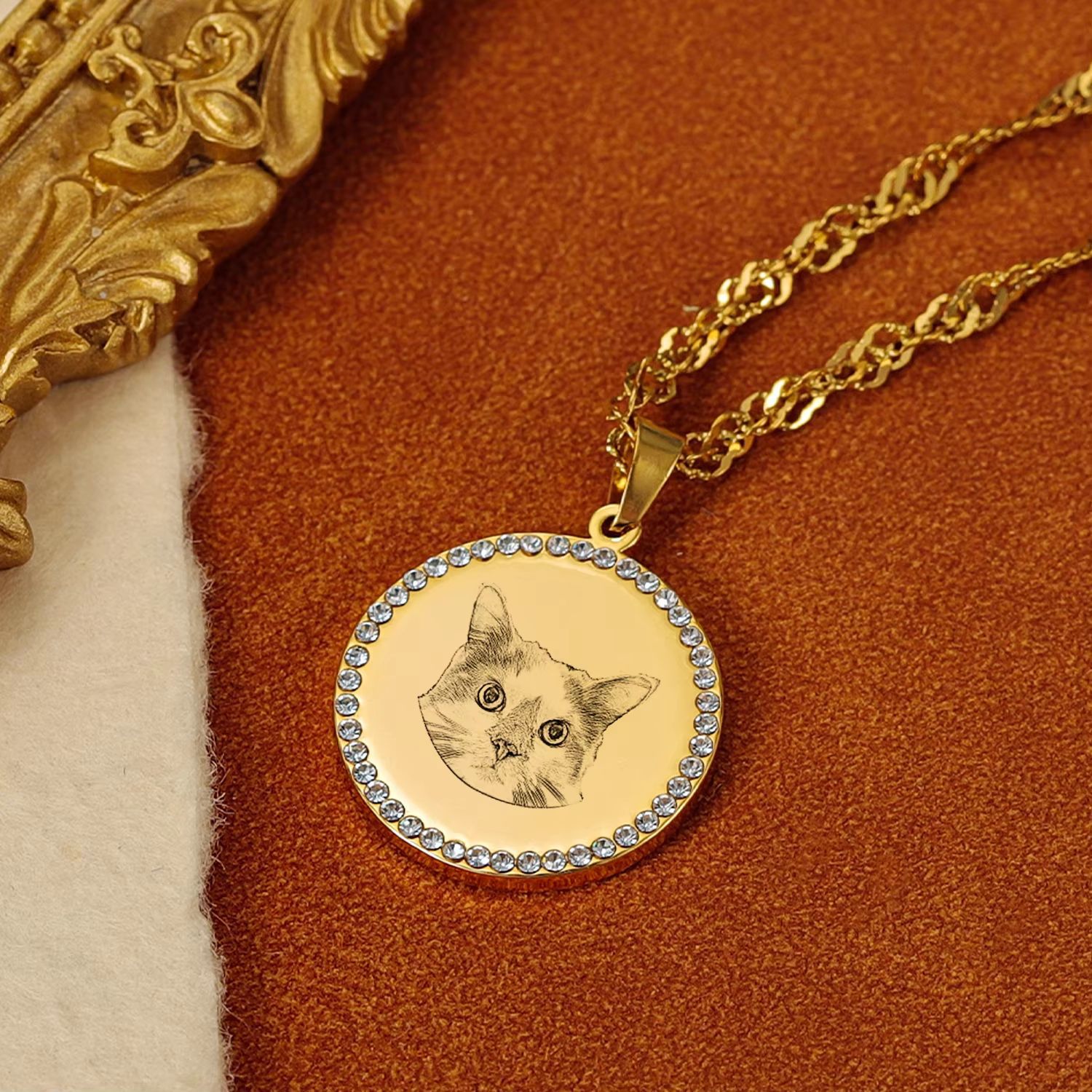 Custom Engraved Photo Pattern  - đánh giá và giá Pet Portrait Custom