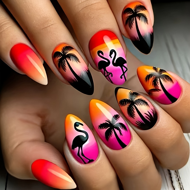 Medium fake nails for women gi - đánh giá và giá Pressed Flower Art